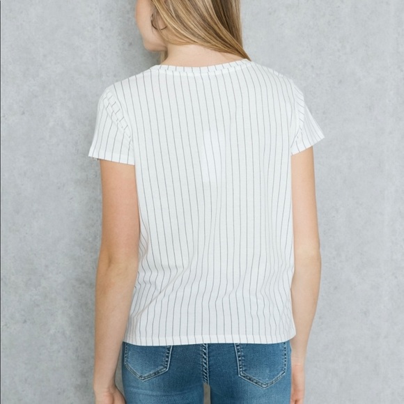 Jacqueline De Young Striped Baseball Tee Size Medium - Picture 4 of 12